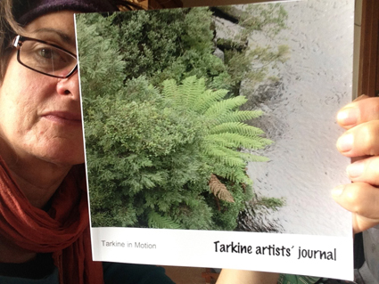 Anne holding Tarkine Artist's Journal